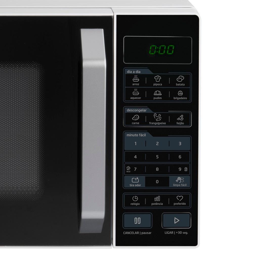 Miniatura Forno Micro-ondas Midea 27L 800W Branco e Preto MXSA27P1 - 110V