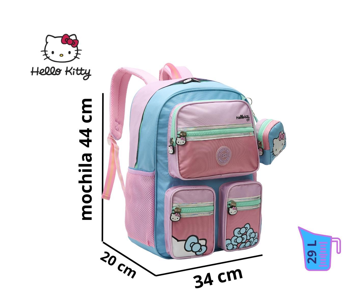 Miniatura Mochila Infantil De Costas Escolar Adolescente Hello Kitty
