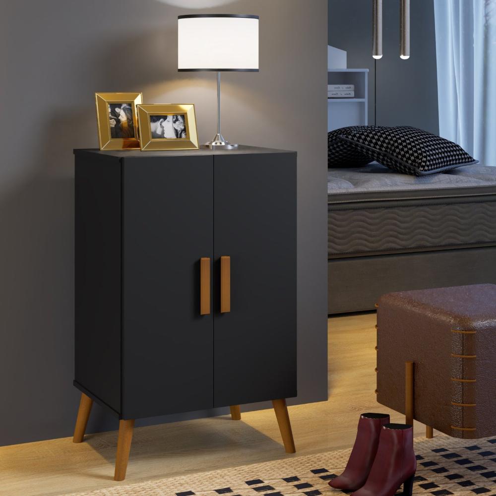 Miniatura Armário Organizador 2 Gavetas Cali Carmolar Preto