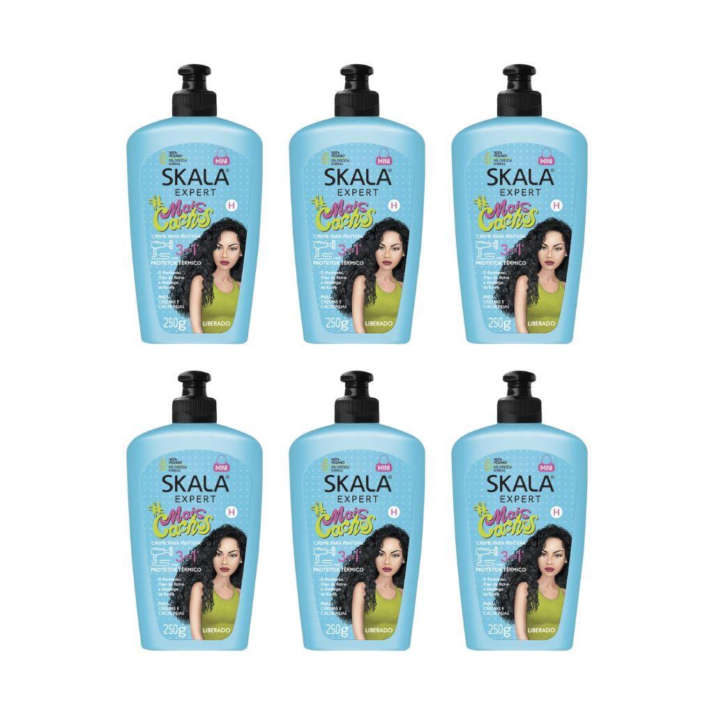 Miniatura Creme Para Pentear Skala Mais Cachos 250G - Kit Com 6Un