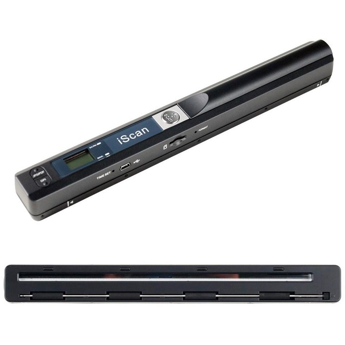 Miniatura Scanner Portátil 900dpi - A4 | 32GB | Tela LCD | Pilhas AA
