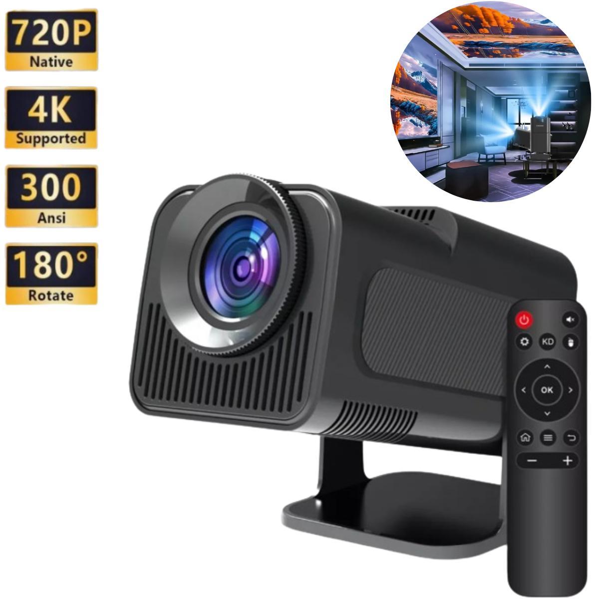 Miniatura Projetor Hy320 Wifi Hd 390 Ansi Android 13.0 Smart Tv - 4K