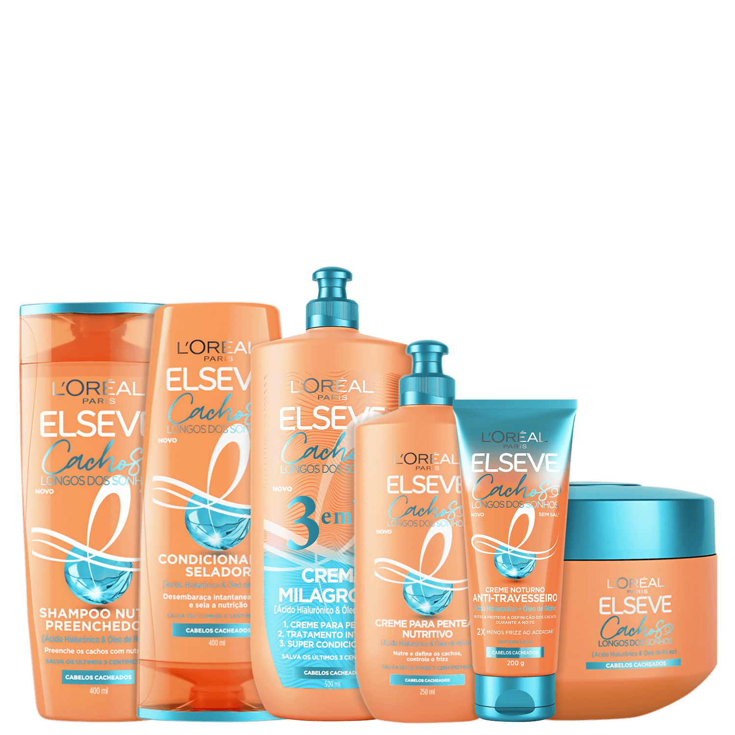 Miniatura Kit Elseve L'Oréal Paris Cachos dos Sonhos Completo (6 Produtos)
