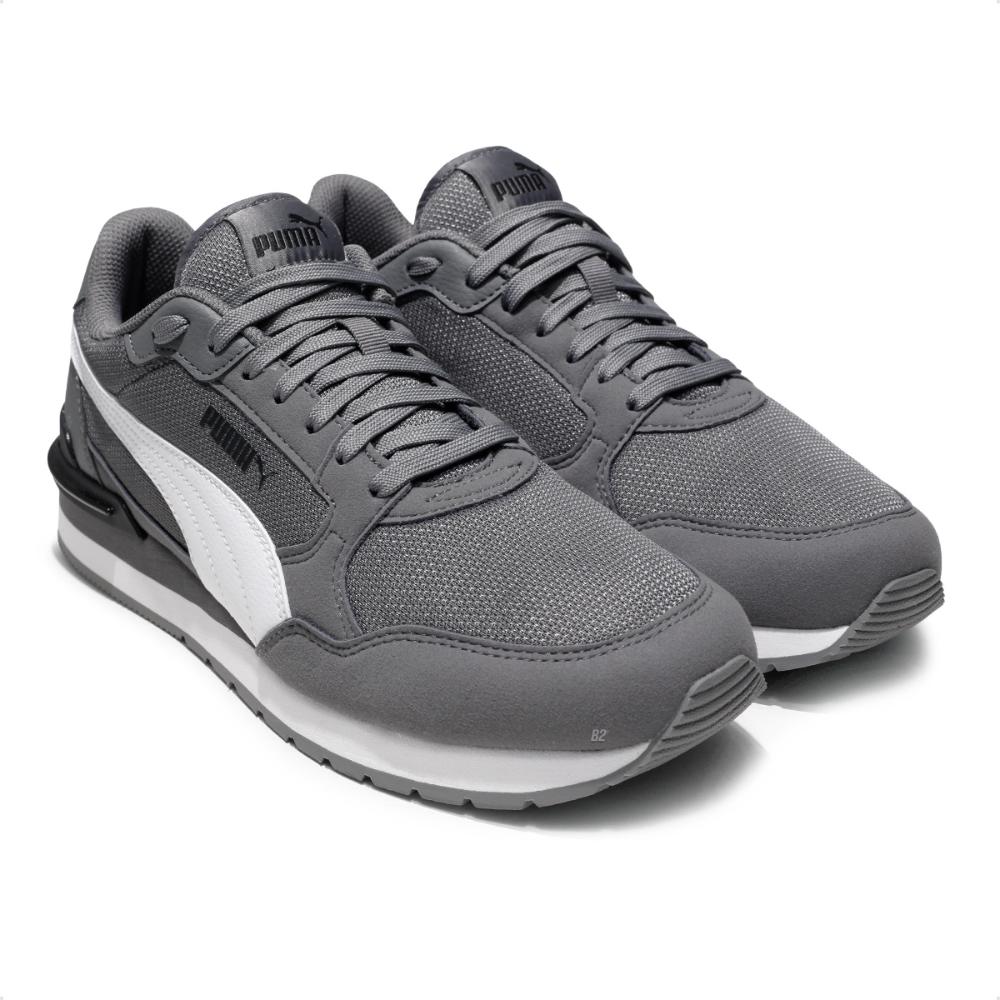 Miniatura Tênis Puma St Runner V4 Unissex Cinza / Branco - 38