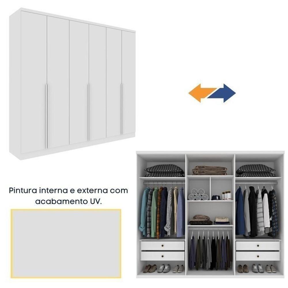 Quarto Casal Completo Guarda-Roupa Londres, Cama Monaco e Cômoda Premium Espresso Móveis Neve