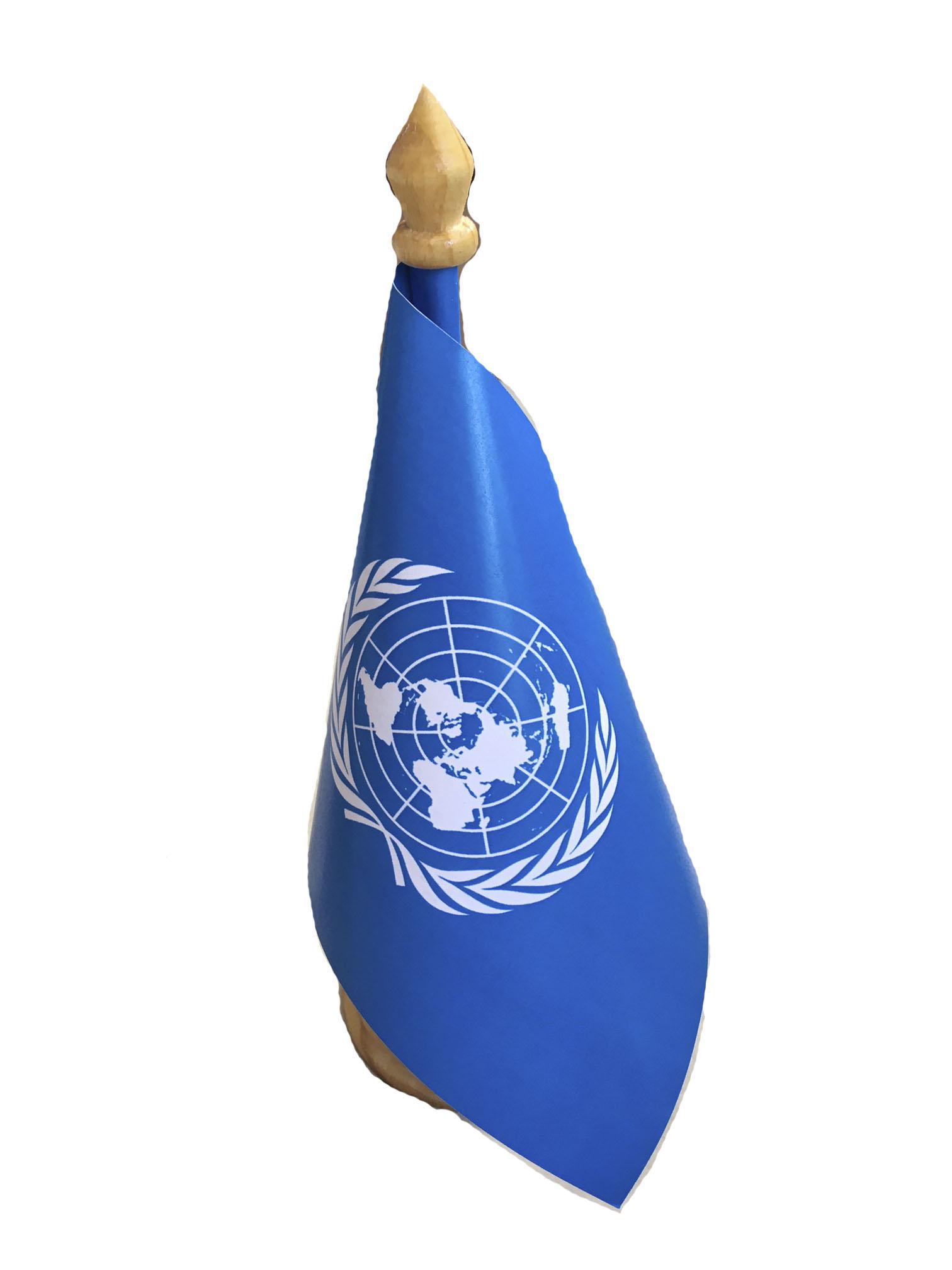 Miniatura Bandeira De Mesa Da Onu (Organização Das Nações Unidas)