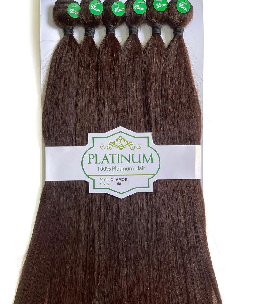 Miniatura 2X Cabelo 50% Humano 50% Orgânico - Platinum Glamor - 65Cm/3