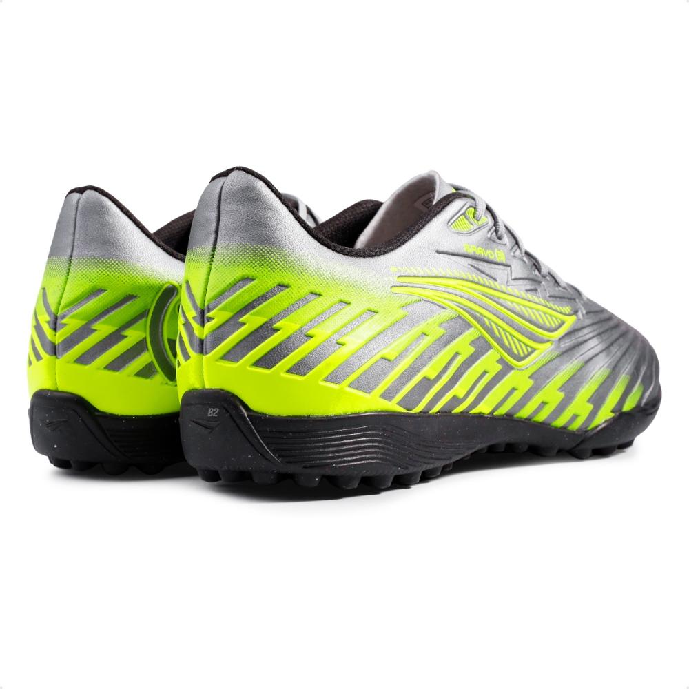 Miniatura Chuteira Society Penalty Bravo Y-3.0 Unissex Chumbo / Amarelo - 35