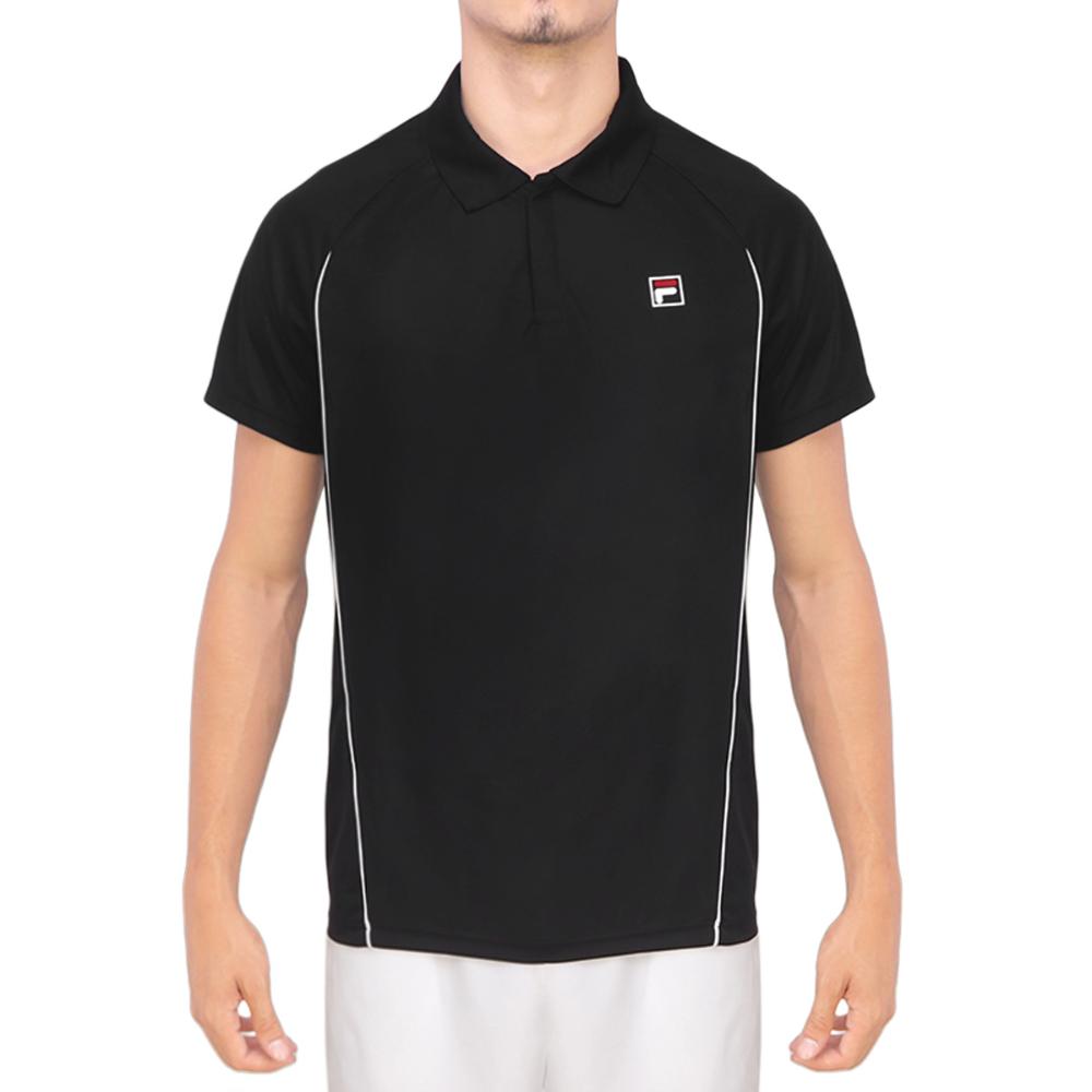 Miniatura Camisa Polo Fila Match Preto e Branco G