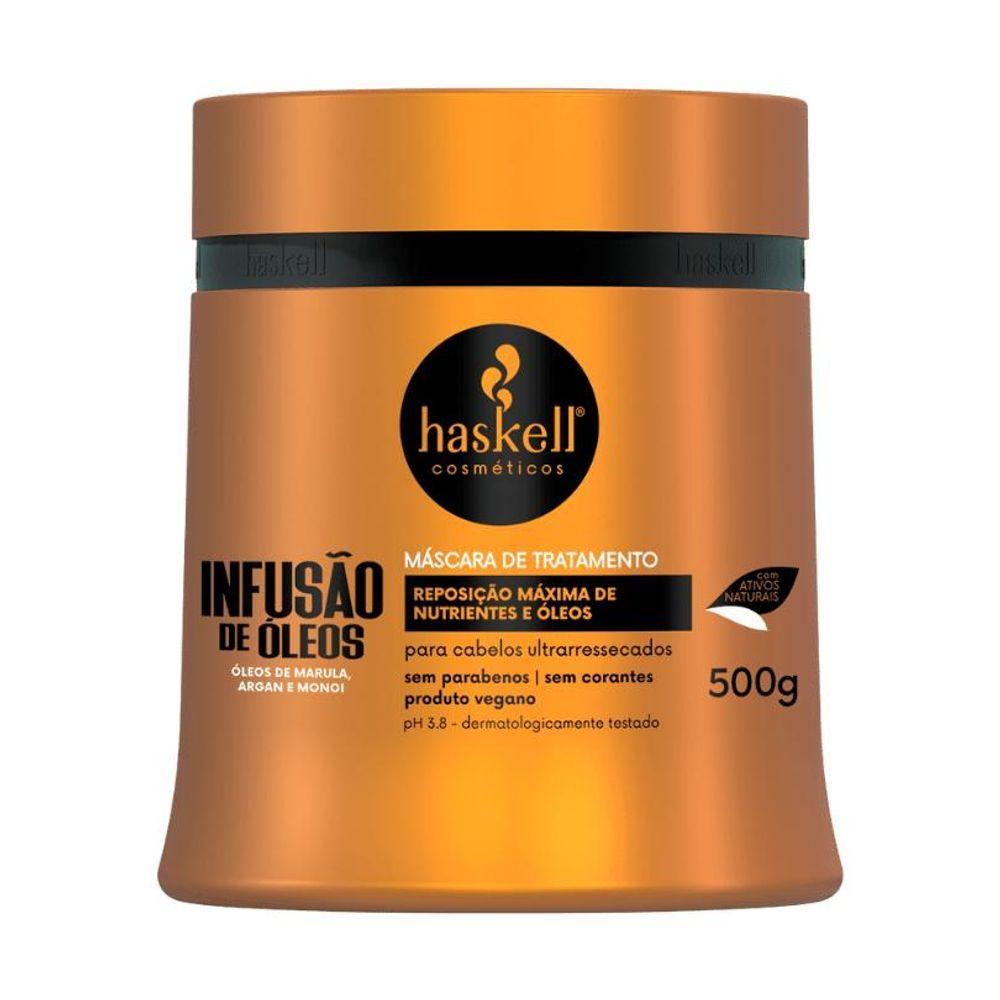 Miniatura Kit Máscaras Cavalo Forte Hidra + Cavalo Forte + Infusão De óleos Haskell - 500g - Cabelos Ressecados
