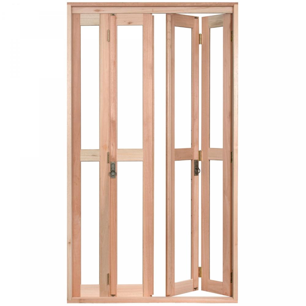 Miniatura Porta Janela com Caixilhos para Vidros Pantográficos Inteiros 213x140cm Rondosul Natural