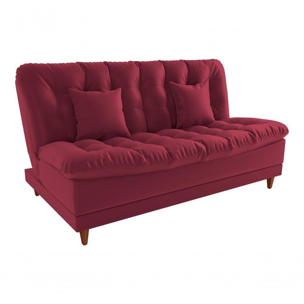 Miniatura Sofá Cama 3 Lugares 1,85 Mts Duda Matrix Vinho