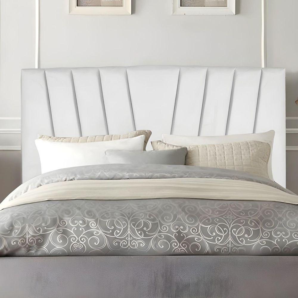 Miniatura Cabeceira Casal Queen Size Cama Estofada 160 Cm Antonella Corino Branco