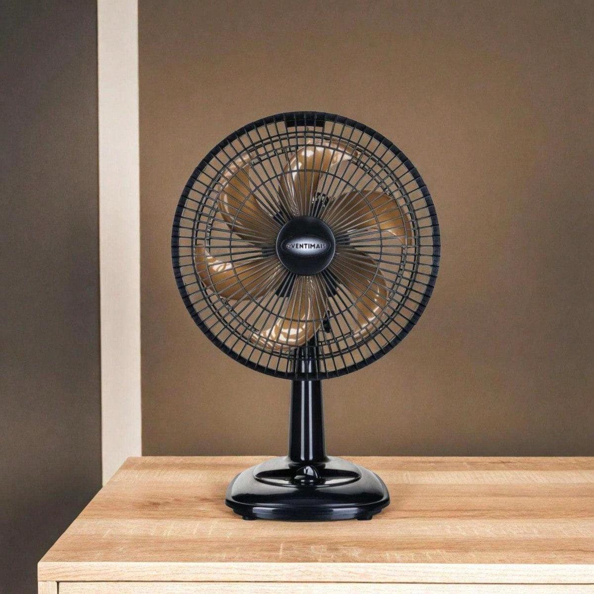 Ventilador Mesa Silencioso 30Cm Turbo 55W Preto 6 Pás Casa