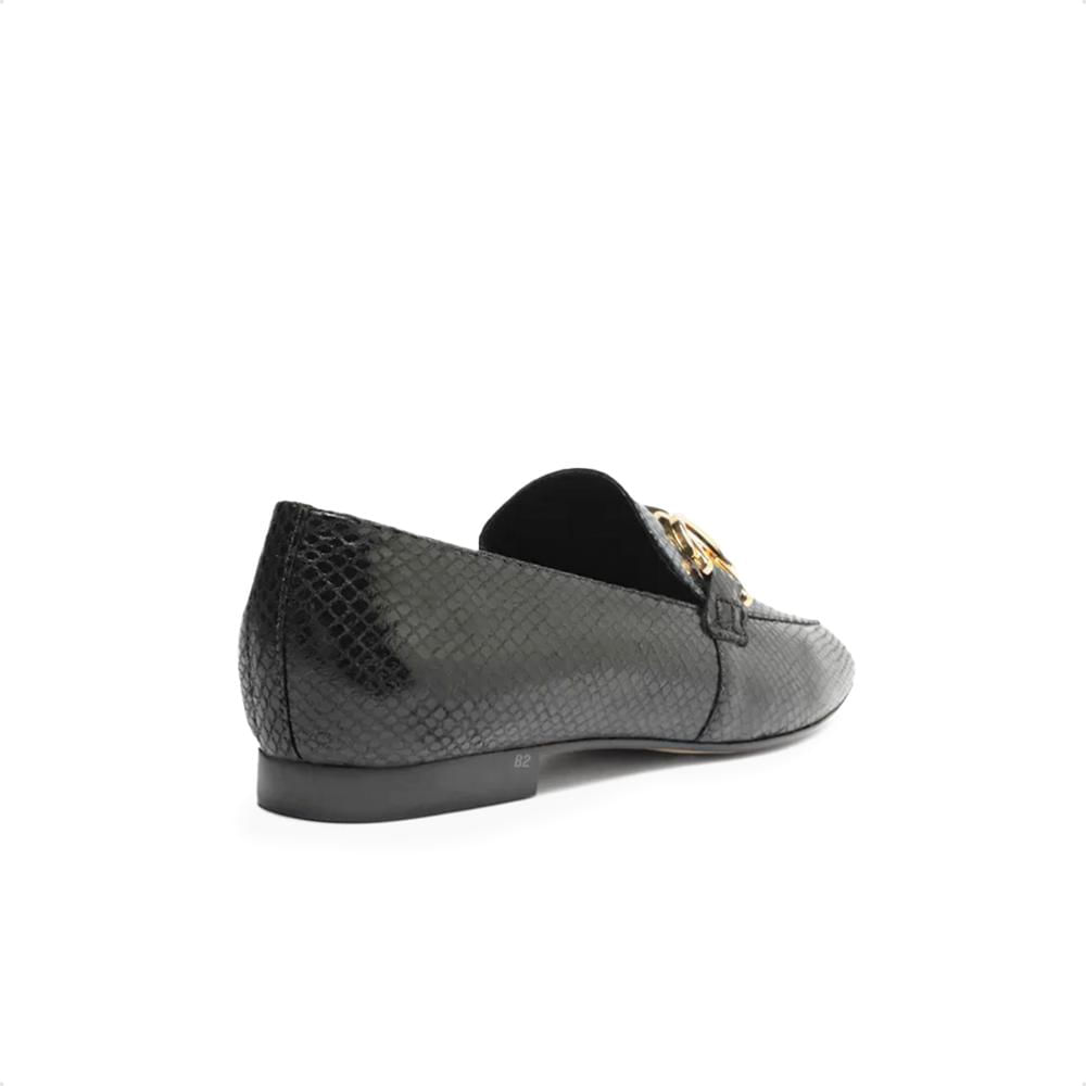 Miniatura Mocassim Arezzo Bico Redondo Feminino Preto - 36