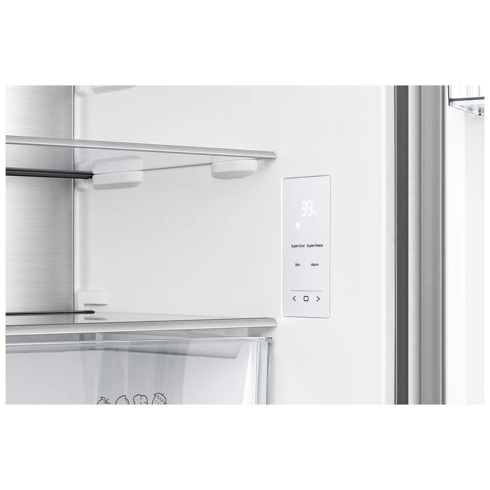 Miniatura Refrigerador Bottom Freezer Metal Tech Hisense de 02 Portas Frost Free com 499 Litros Inox - RB5P504 110