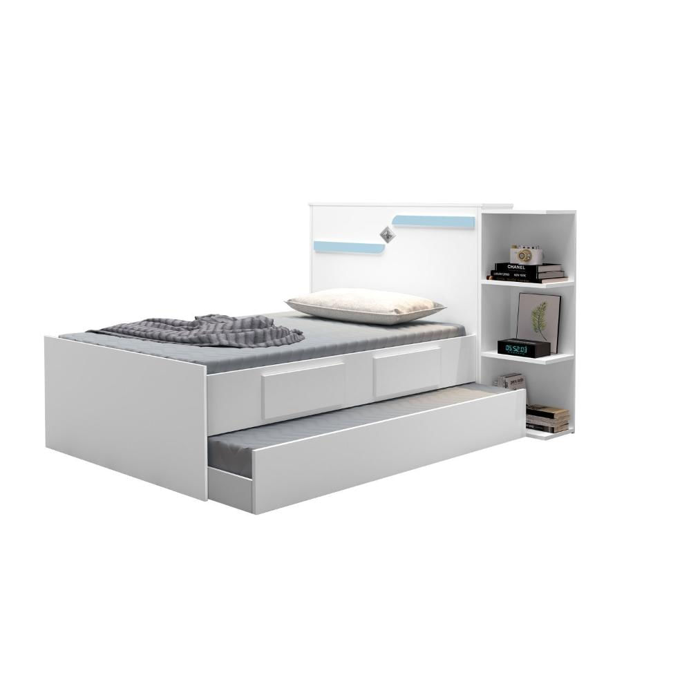 Miniatura Bicama Baú Solteiro 2 Gavetas Iris J&A Móveis Branco