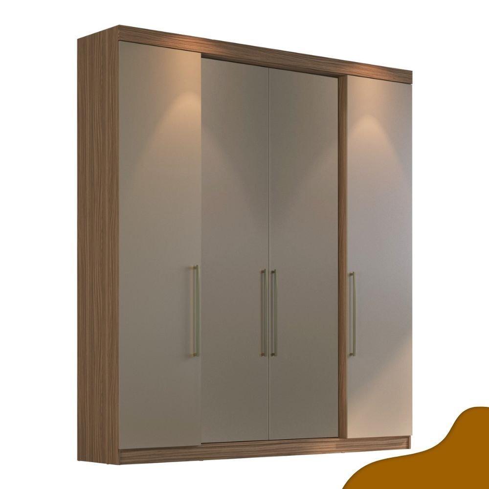 Miniatura Guarda Roupa Casal 4 Portas Berlim Guarda Roupa Casal 4 Portas 4 Gavetas Berlim Edez Nogueira/Fendi