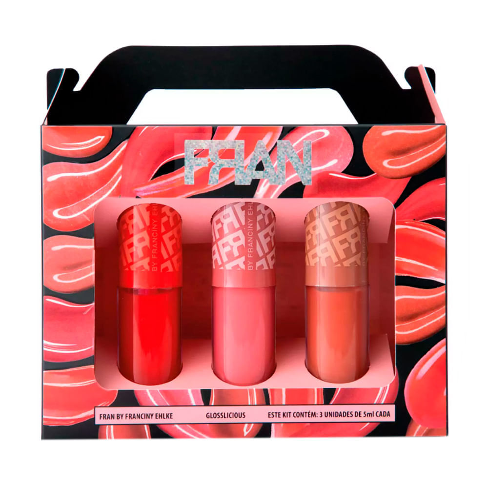 Miniatura Kit Gloss Fran by Franciny Ehlke Glosslicious 3 Unidades de 5ml cada