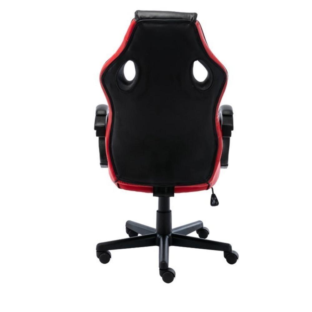 Miniatura Kit 2 Cadeiras Gamer Giratória Regulavel Quest Preto/Vermelho