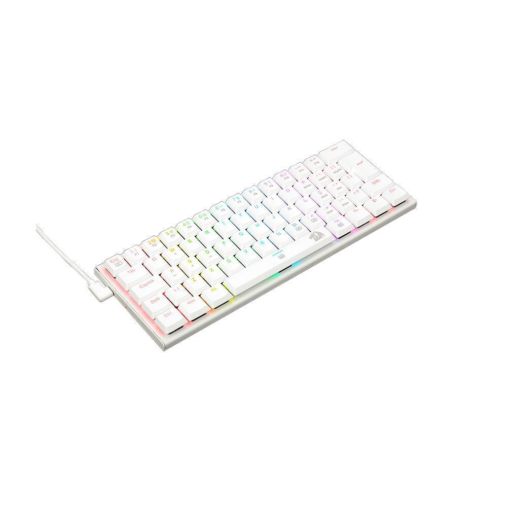 Miniatura Teclado Gamer Redragon Anivia Lunar White Rgb Switch Marrom