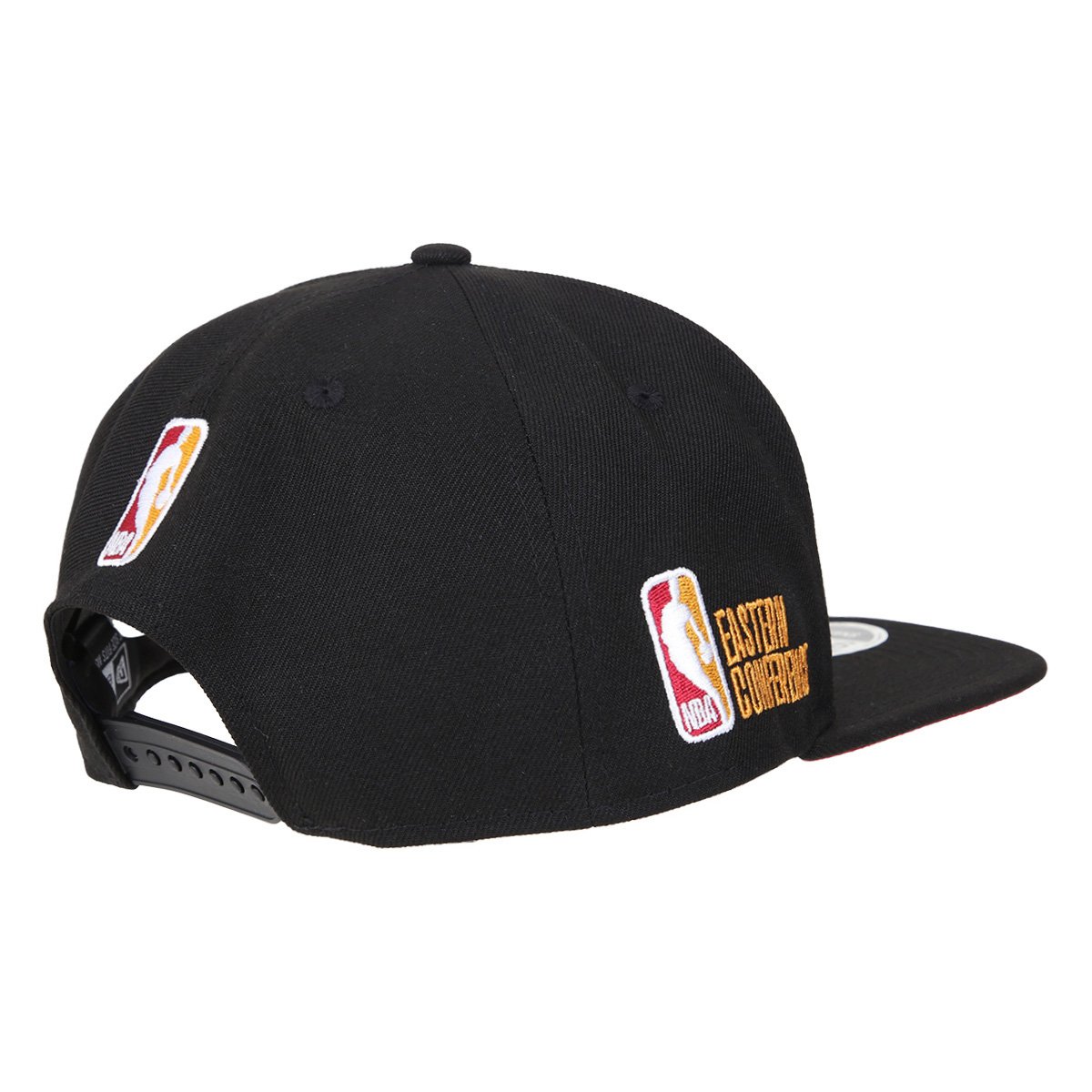Miniatura Boné Aba Reta New Era 950 Miami Heat Snapback Masculino Preto
