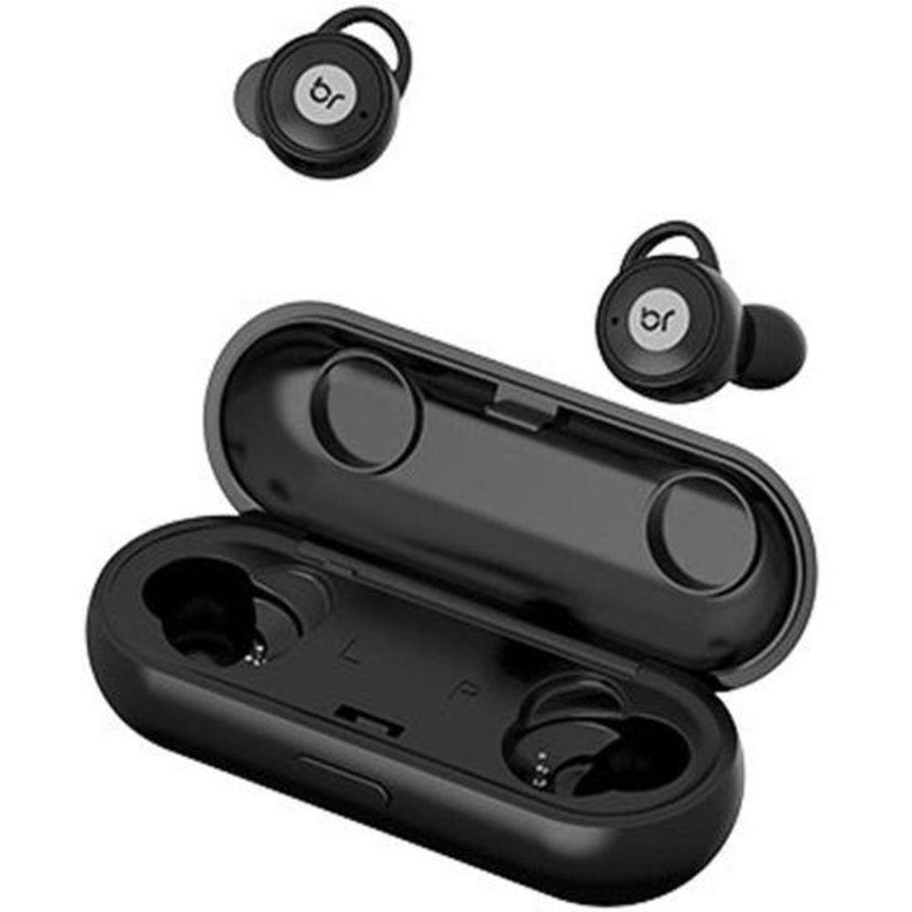 Miniatura Fone De Ouvido Bluetooth Bright Black Sound Preto [f002]