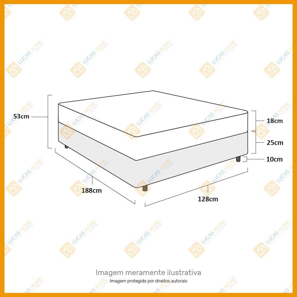 Miniatura Cama Box Viúva + Colchão D33 Ortobom Iso 100 128cm Branco