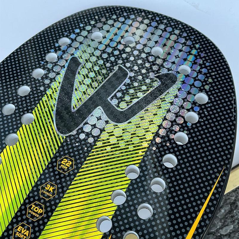 Kit 2 Raquetes Beach Tennis Camewin 100% Fibra De Carbono 3K