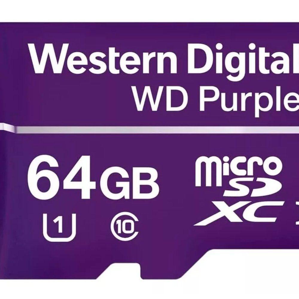 Miniatura Cartao De Memória Microsd 64gb Wd Purple Sc Ultra Endurance Wdd064g1p0c