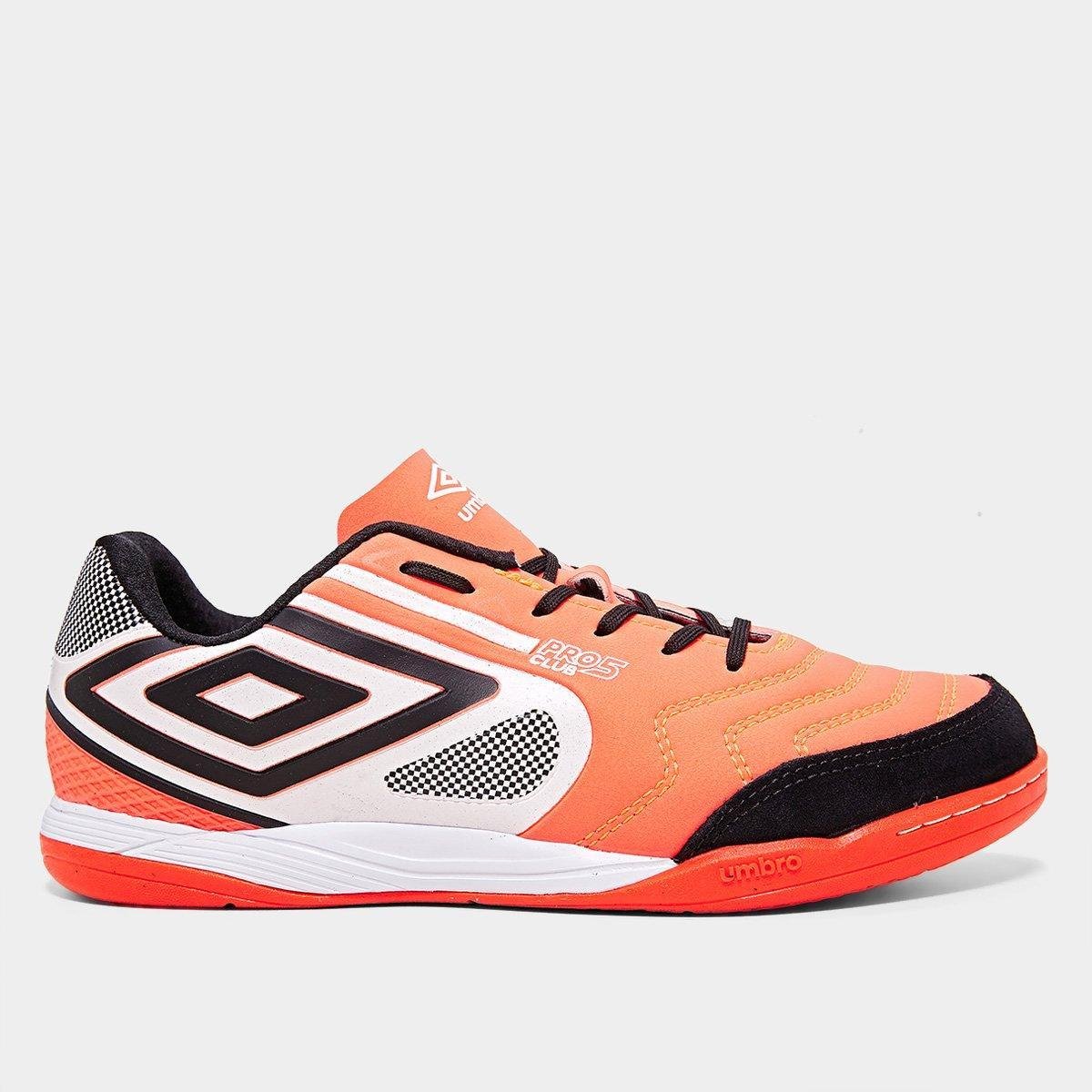 Miniatura Chuteira Futsal Umbro Pró 5 Bump Club Unissex Rosa+Branco - 35