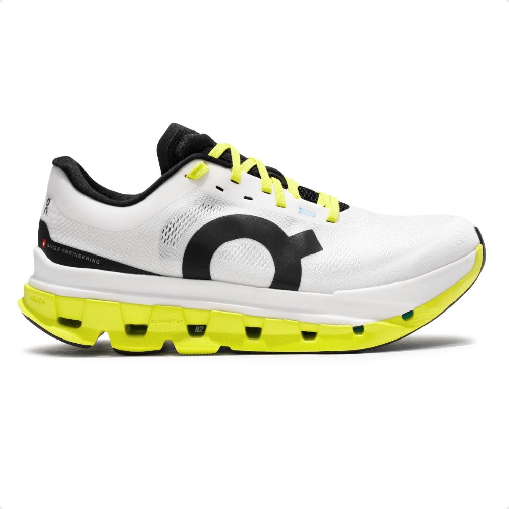 Miniatura Tênis On Running Cloudflow 5 Feminino Branco / Amarelo - 34
