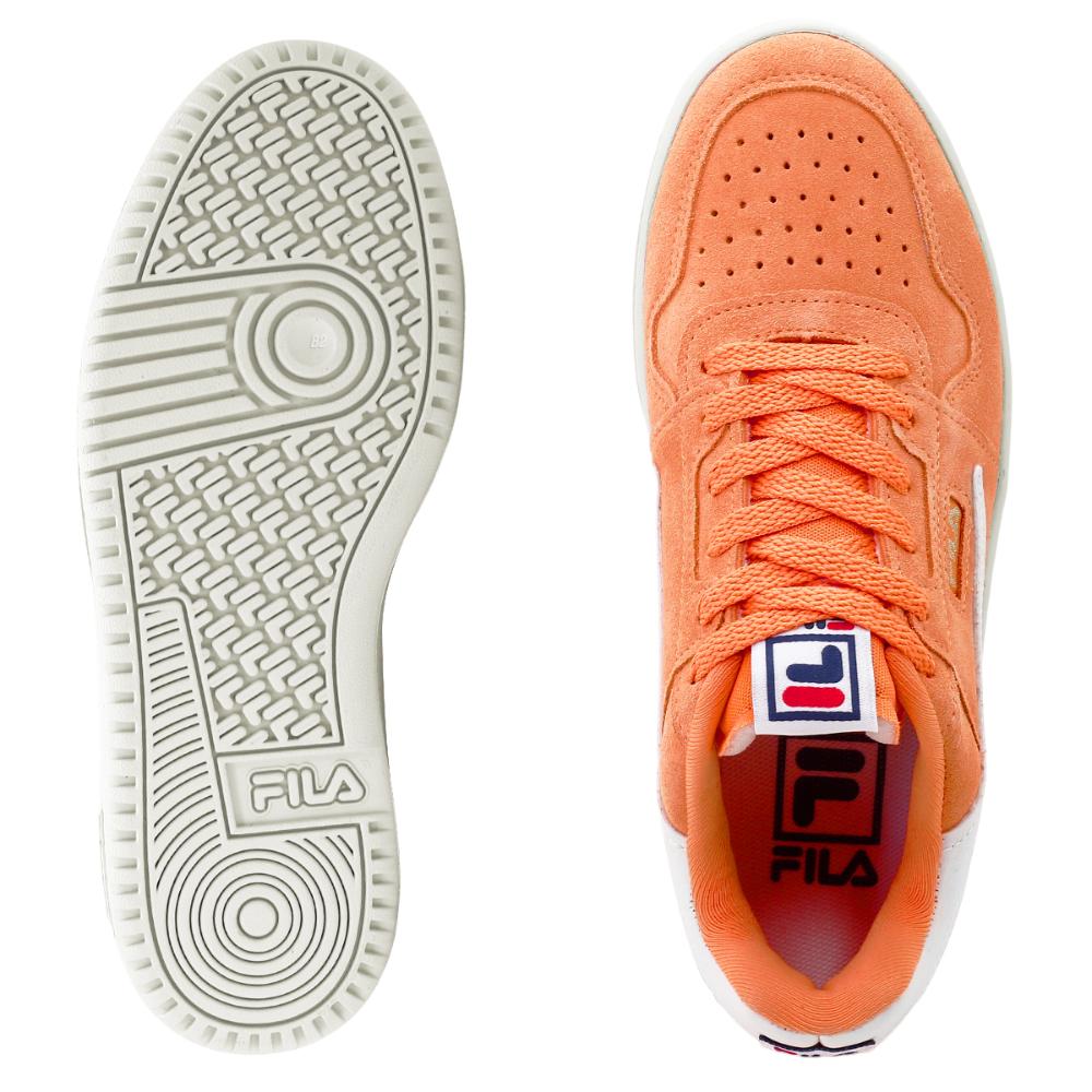Miniatura Tênis Fila Acd Classic Se Masculino + 3 Pares de Meias Laranja / Branco - 38