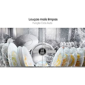 Lava-Louças Samsung DW60C7050FG/AZ 14 Serviços com Display de LED 110V – Black Inox