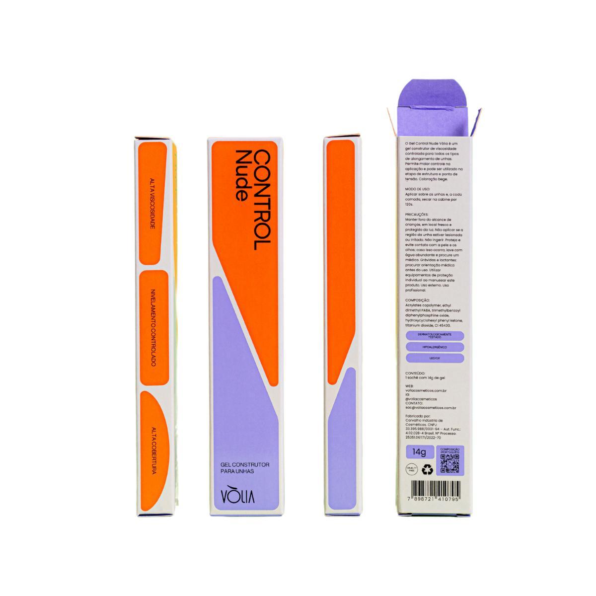 Miniatura Gel Control Nude Volia 14G Refil Kit Com 6 Unidades