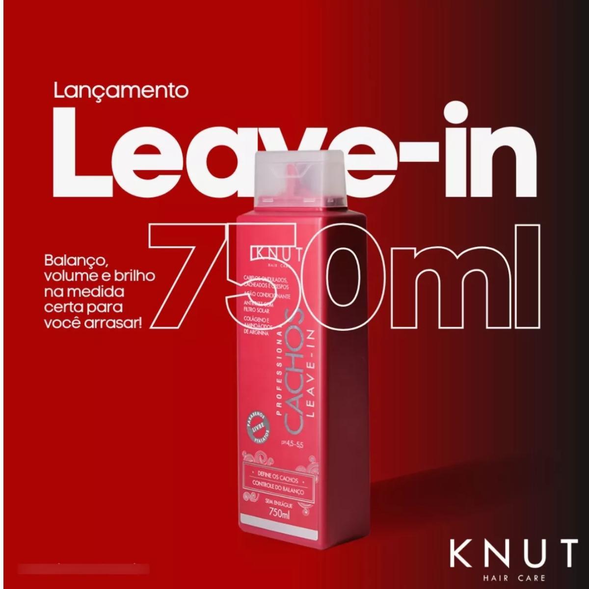 Miniatura Knut Leave In Defibidor Cachos 750Ml Crespas, Cacheados E