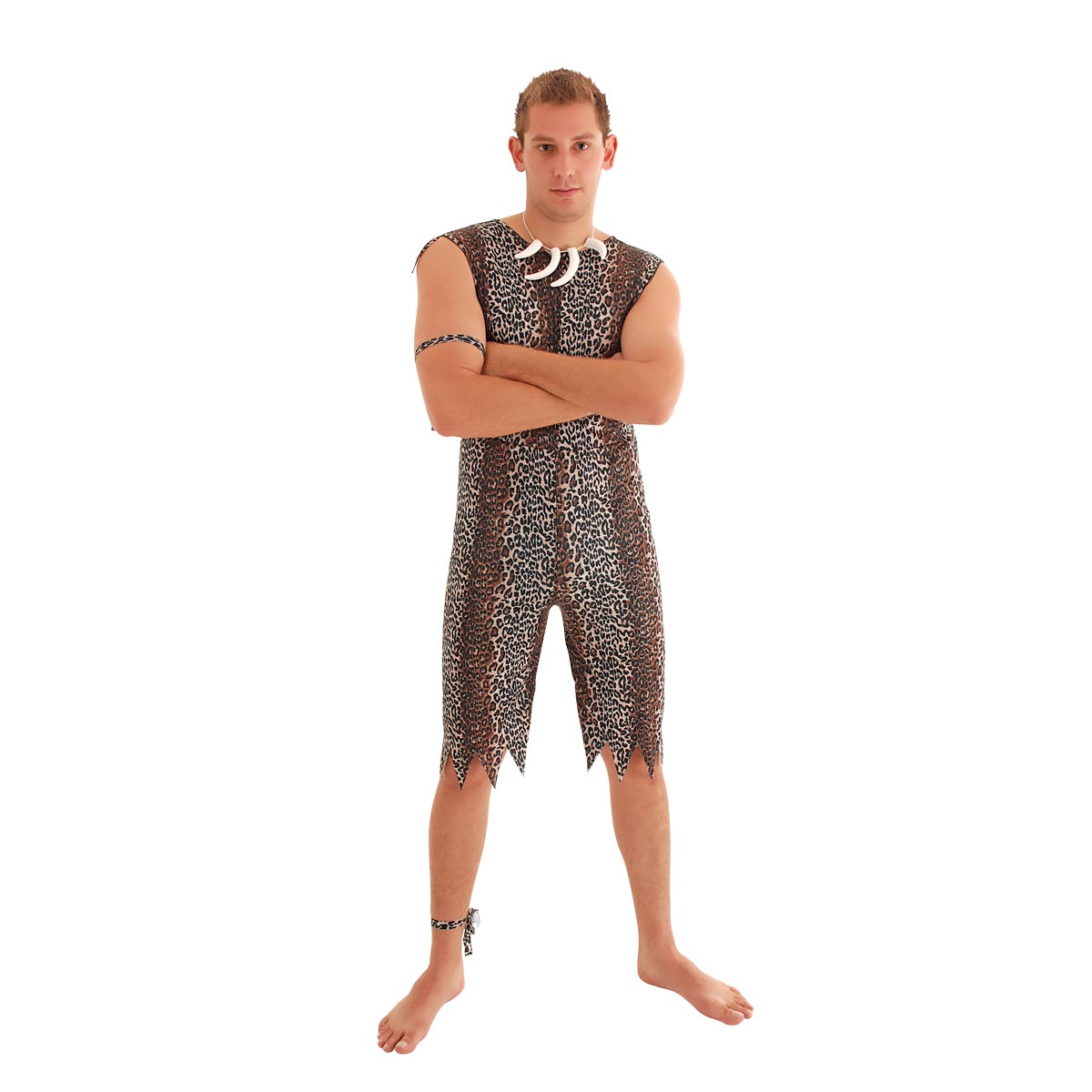 Miniatura Fantasia Homem das Cavernas Masculino - Idade das Pedras - Carnaval P
