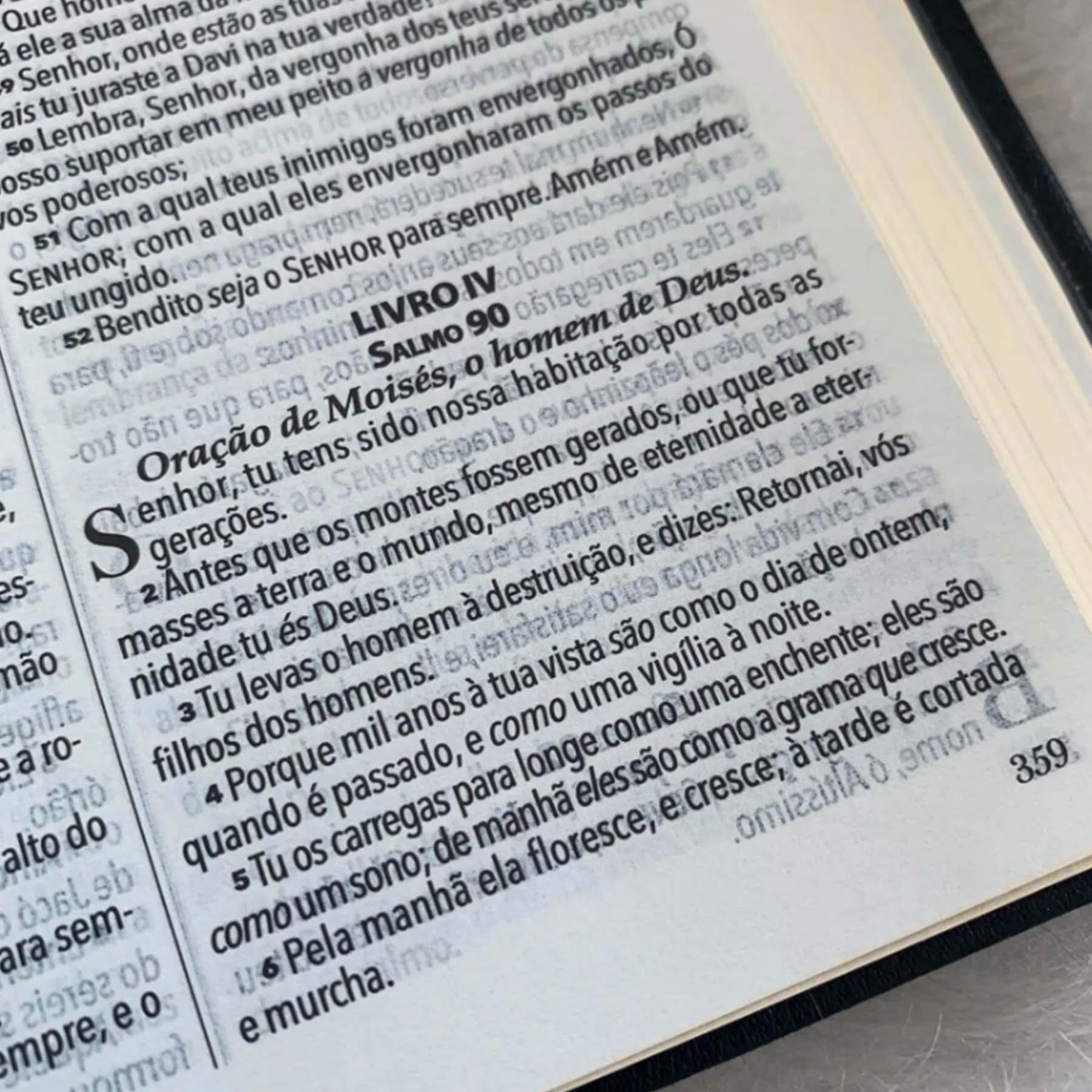 Miniatura Bíblia King James Bkj 1611 Ultrafina Slim Capa Mole Preta E