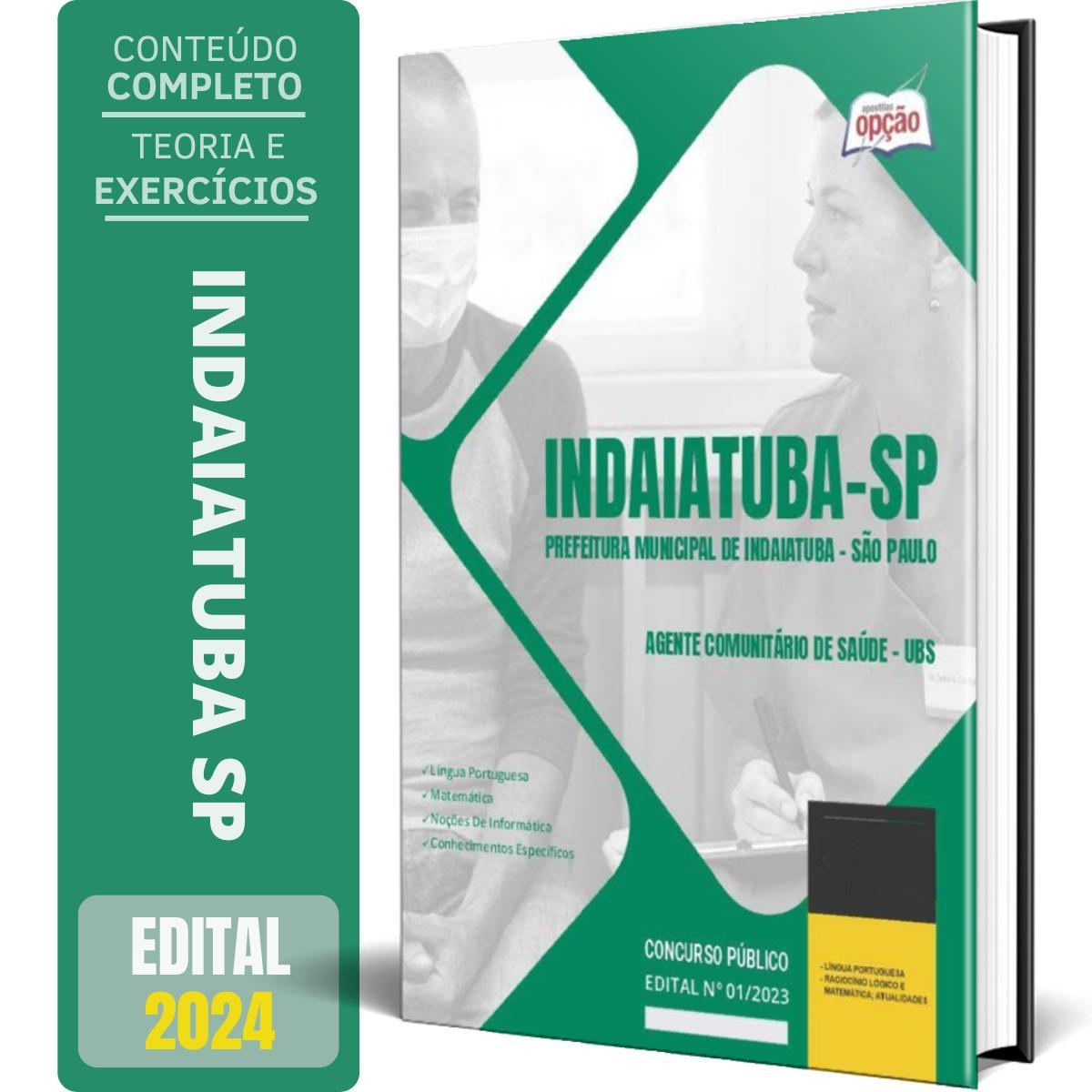 Miniatura Apostila Prefeitura Indaiatuba Sp 2024 Agente Comunitário