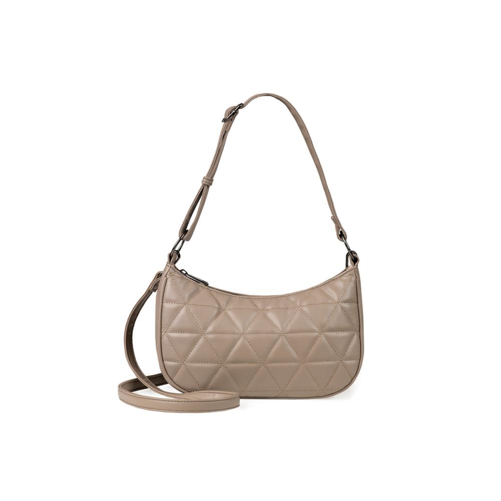Miniatura Bolsa Feminina Pequena Baguette Matelassê Fendi Cinza - P