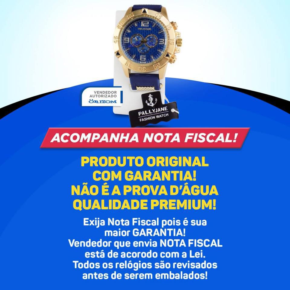 Miniatura Relógio Masculino Pallyjane Analógico Prova D'Água Original