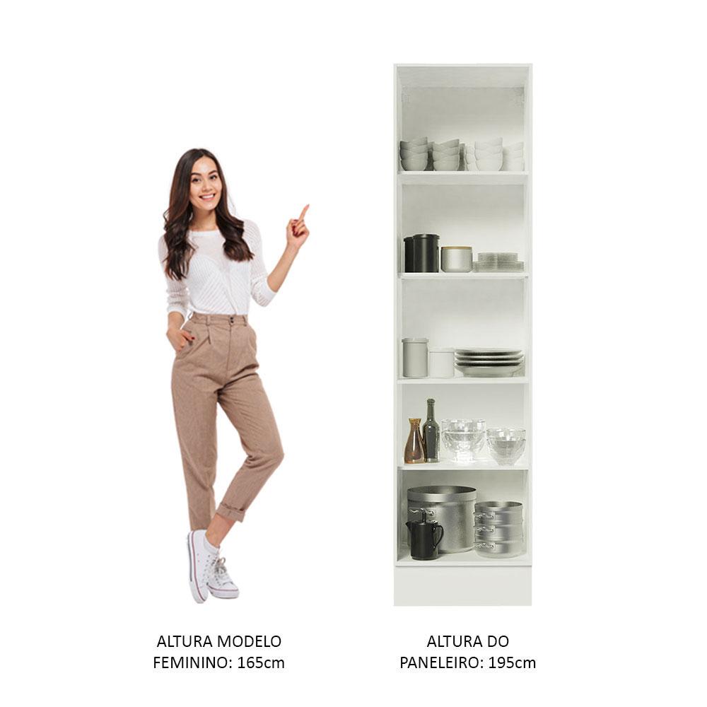 Miniatura Paneleiro Armário de Cozinha 100% MDF 2 Portas Branco/Rustic Smart Madesa Branco