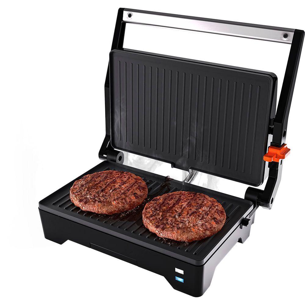 Miniatura Grill Cadence Inox Chapa Firme 110V