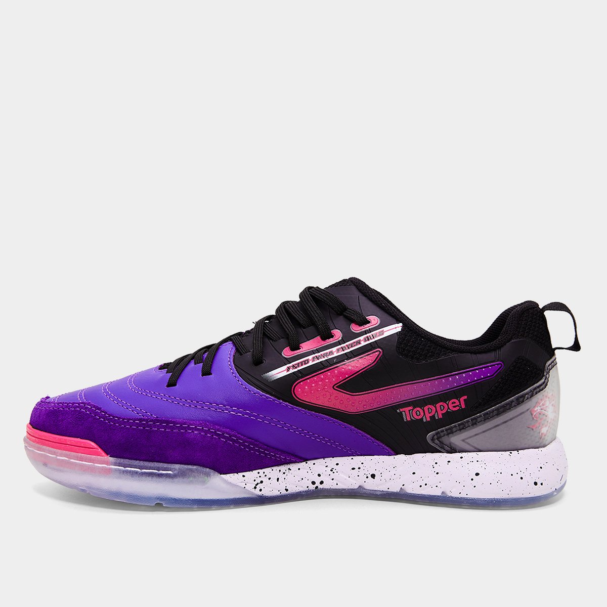 Chuteira Futsal Topper Lethal Masculina Roxo+Preto - 37