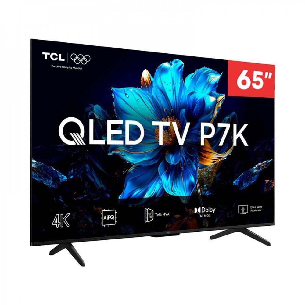 Miniatura TV TCL 65 65PK7 QLED Smart 4K UHD Wifi Dual Cvoz Google Assi Preto Bivolt