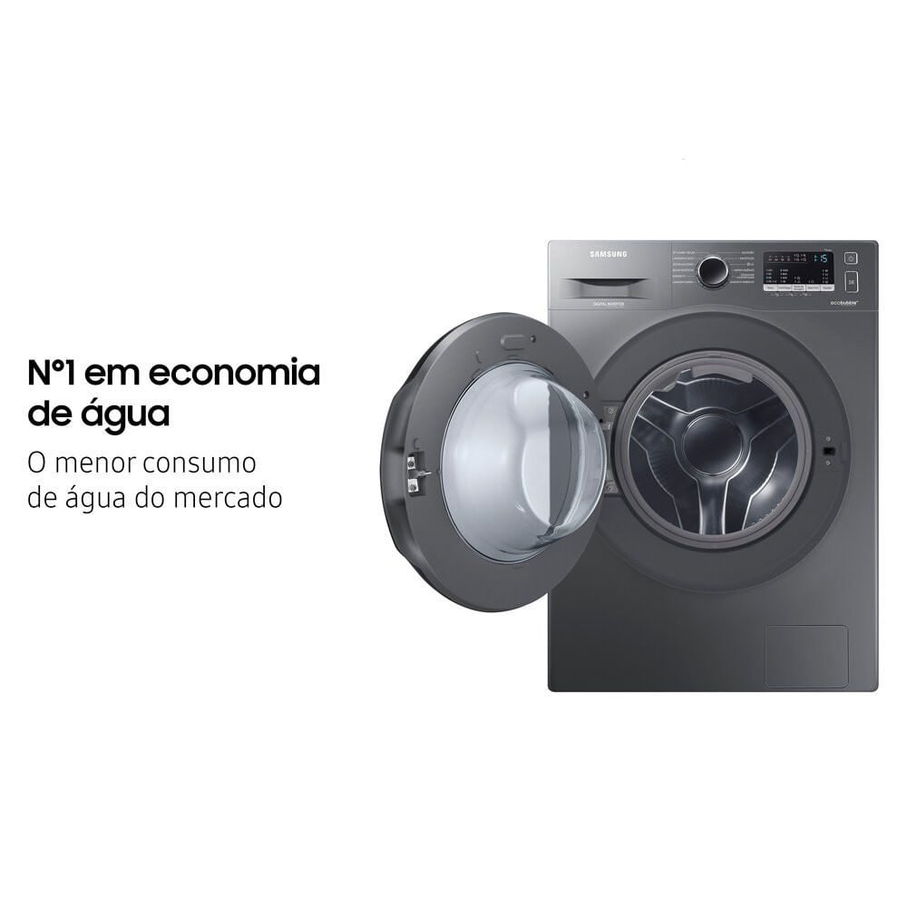 Miniatura Lava e Seca Samsung Ecobubble 11 Kg Smart Check WD11A Inox Look - 110V