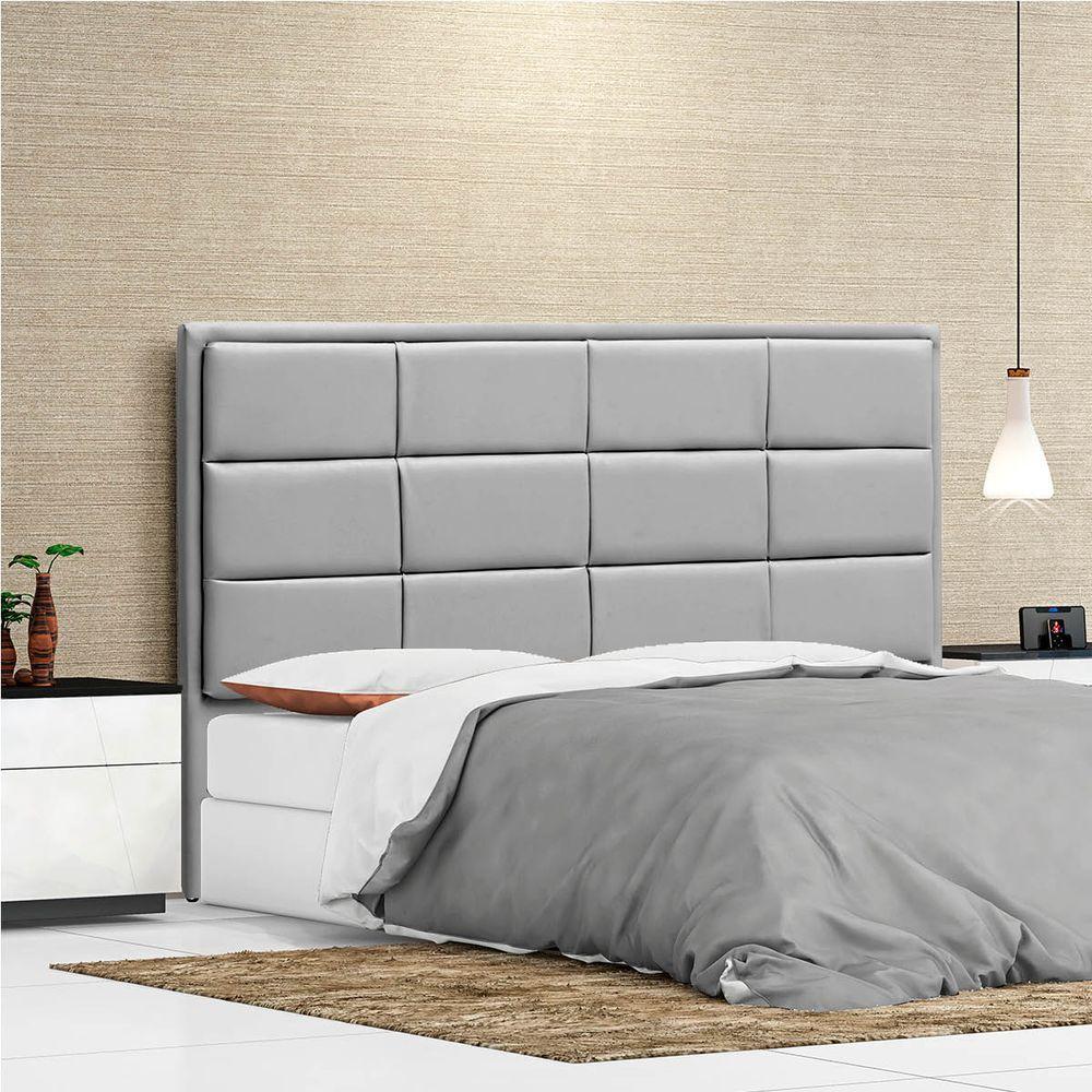 Cabeceira Solteiro Tallin P04 90 Cm Suede Cinza