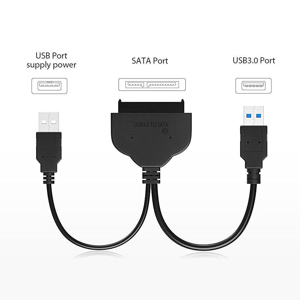 Miniatura Cabo Adaptador Usb 3.0 Para Hd Ssd Notebook Sata Dvdrw