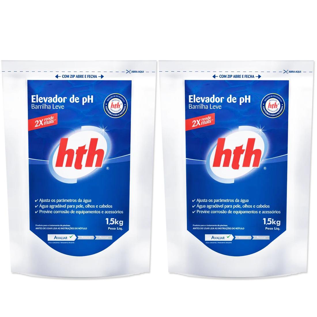 Miniatura Kit 2 Barrilha Elevador De Ph Mais Hth Produtos De Piscinas