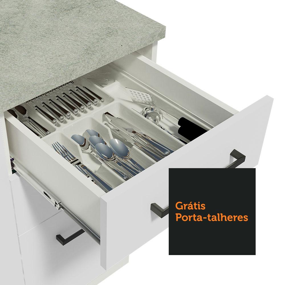 Miniatura Armário de Cozinha Compacta 150cm Branco Agata Madesa 01 Branco